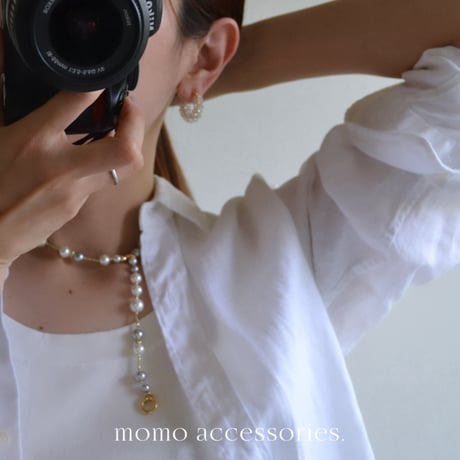 White gray pearl necklace part2