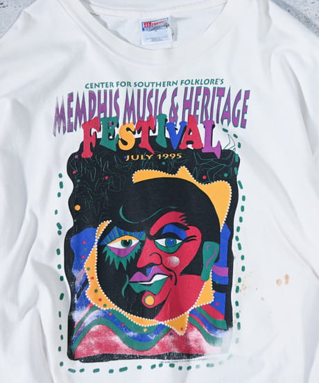 Vintage Printed t-shirt "Memphis music & heritage festival '95", Made in USA.