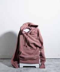 ANCELLM - DAMAGE DYED HOODIE, D.PINK.