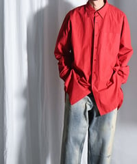 YOKO SAKAMOTO - DRESS SHIRT, SUPER HIGH COUNT TYPE WRITER, RED.