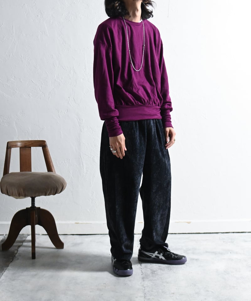 barbell object - wool L/S top, Purple. | COELAC...