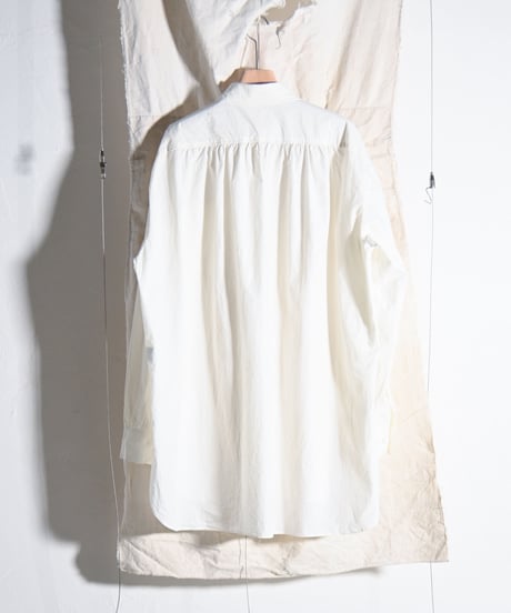 YOKO SAKAMOTO - DRESS SHIRT, SUPER HIGH COUNT TYPE WRITER, WHITE.