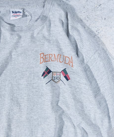 Vintage Printed Border T-shirt "BERMUDA Souvenir" 1990's, Made in USA.