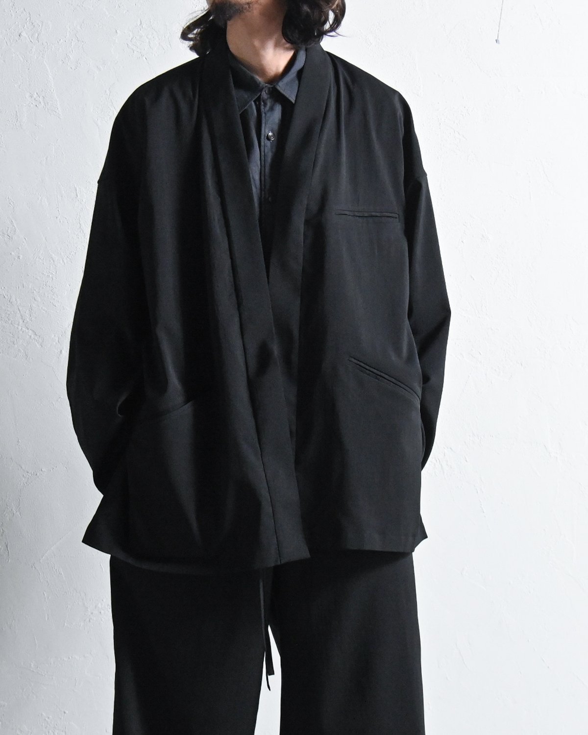 YOKO SAKAMOTO - SUIT HAORI SHIRT, BLACK. | COEL...