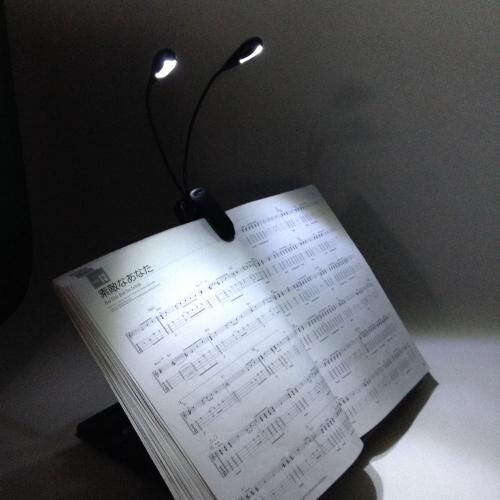 KML-02/BK 譜面台用クリップ式LEDライト(照明)MUSIC LIGHT(ブラック)