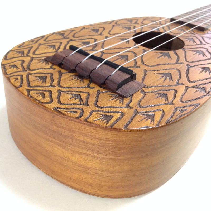 MAHALO レーザーエングレイビング パイナップル ソプラノ ウクレレ