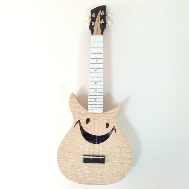 限定1本】Cheezy ukulele No.35 コンサート キルテッドメイプル単板 