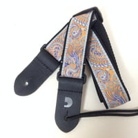 ウクレレストラップ　D'Addario(ダダリオ)　15UKE05　ペイズリー　グレー　オレンジ