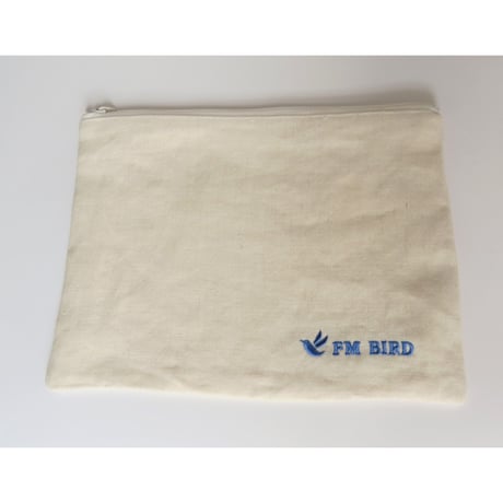 FM BIRD ロゴ刺繡入りポーチ（2色）