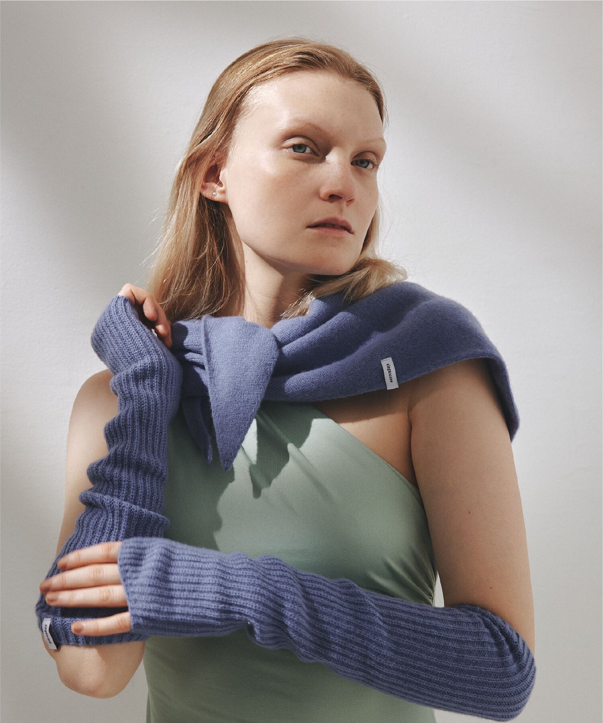 arm warmer long / sax blue | elegancese officia...