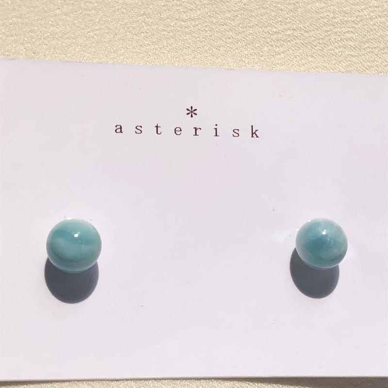 ラリマーのピアス 8ミリ | asterisk