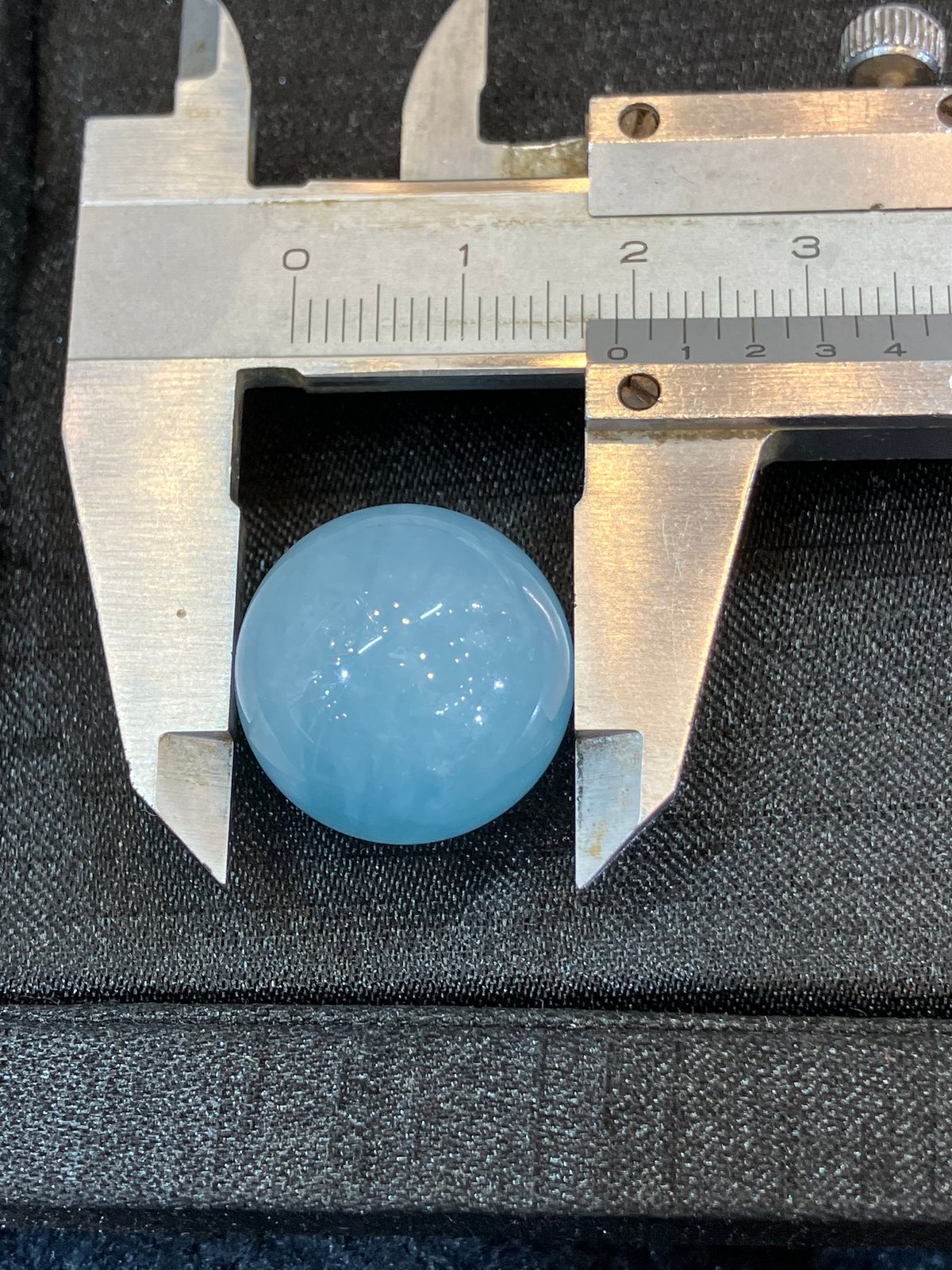 ⬛︎ ブルーオニキス　スフィア　約42.2㎜　台座付き 40-120mm Natural Sky Blue Obsidian Sphere Large Crystal Ball
