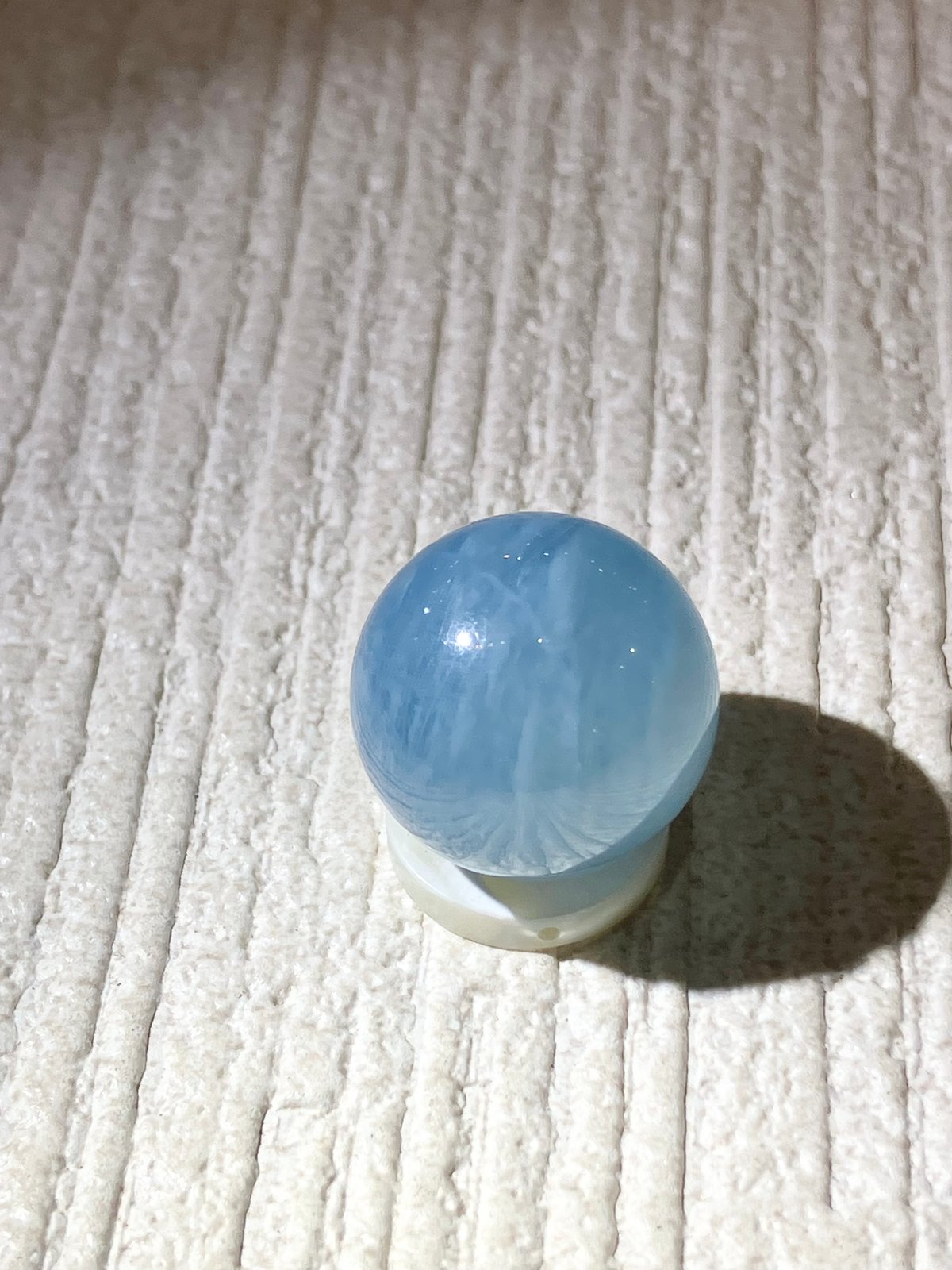 アクアマリン♡トルマリン♡ガラススフィア台座♡No.1390 アクアマリン スフィアC 台座付 | asterisk