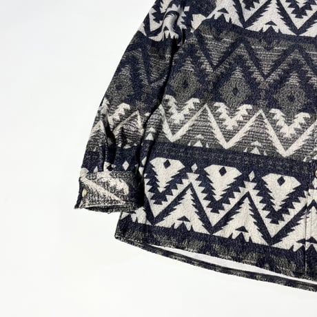 old printed flannelette shirt