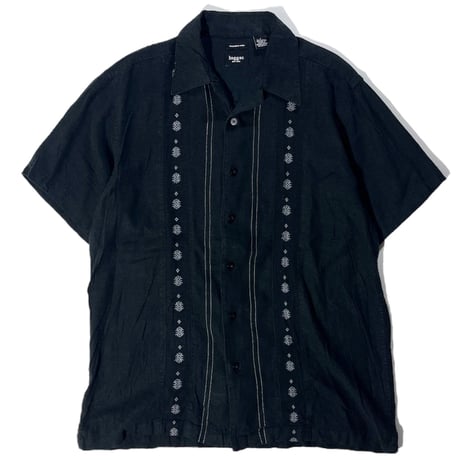 hagger linen s/s open collar shirt shirt