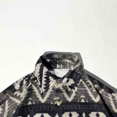 old printed flannelette shirt