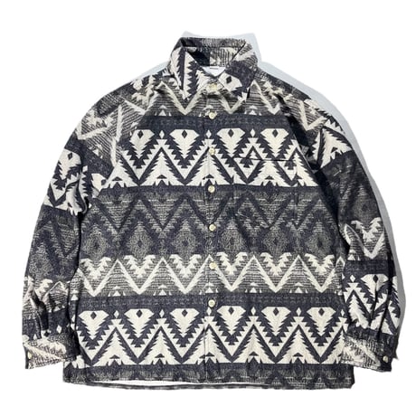old printed flannelette shirt