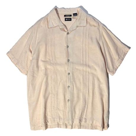 hagger linen s/s open collar shirt shirt