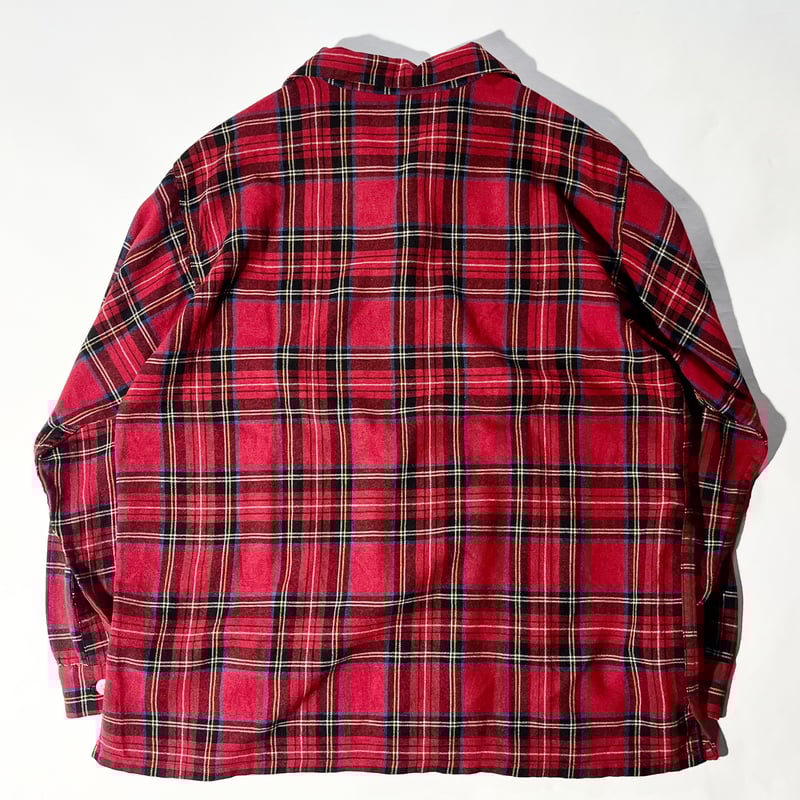 トップス 50s-60s Open Collar Check Shirt 60's vintage Open collar shirt | YOUNGBLOODS