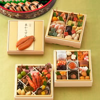 味百華 四段重（全58品）＆祝寿司（10種50貫）　【おせちのお届け日：2025/12/30（火）】