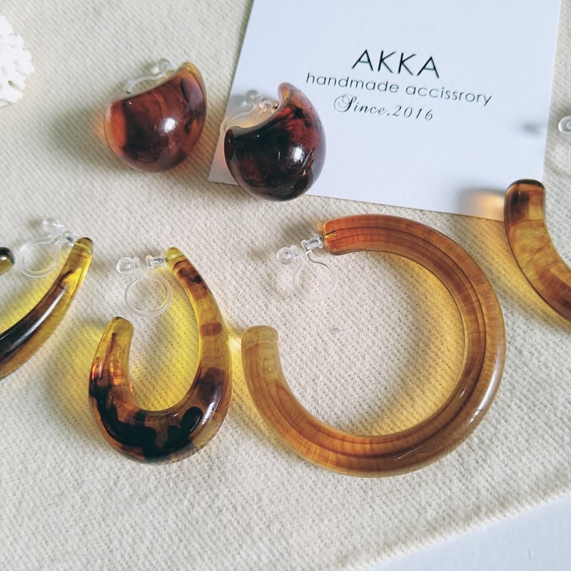 みっちゃんページ＊フープイヤリング パール ダイヤモンド フープ クリップイヤリング｜MIZUKI(ミズキ