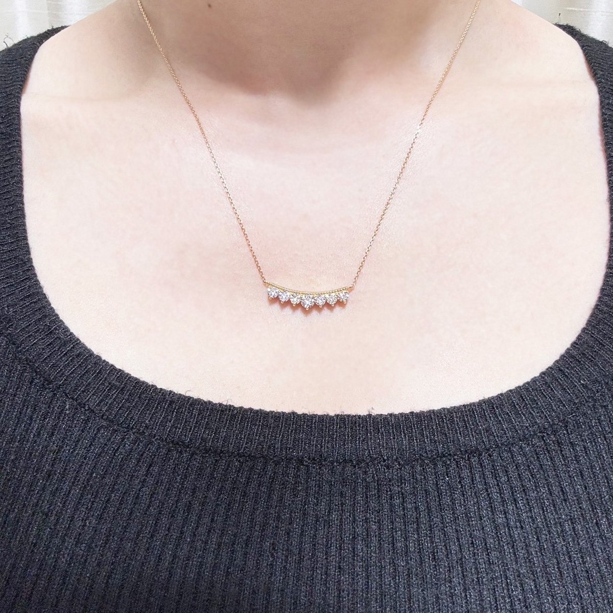 k18YG ダイヤモンドラインネックレス TAKE-UP ONLINE SHOP/テイクアップ公式オンラインショップ / K18