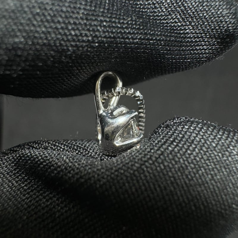 PT／ダイヤモンド／デザインネックレス・45㎝/YS0186 ハートシェイプサファイア ダイヤモンドネックレス SA 0.97ct D