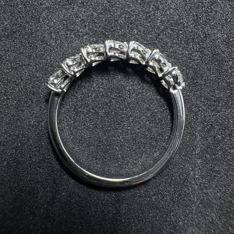 ハートシェイプ ダイヤモンド リング エタニティ D0.80ct Pt ダイヤ ハートシェイプハーフエタニティ ダイヤモンドリング PT