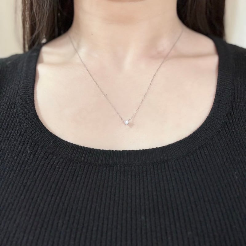 Pt0.169ctハートシェイプダイヤモンドネックレス | 日本最大級の品揃え