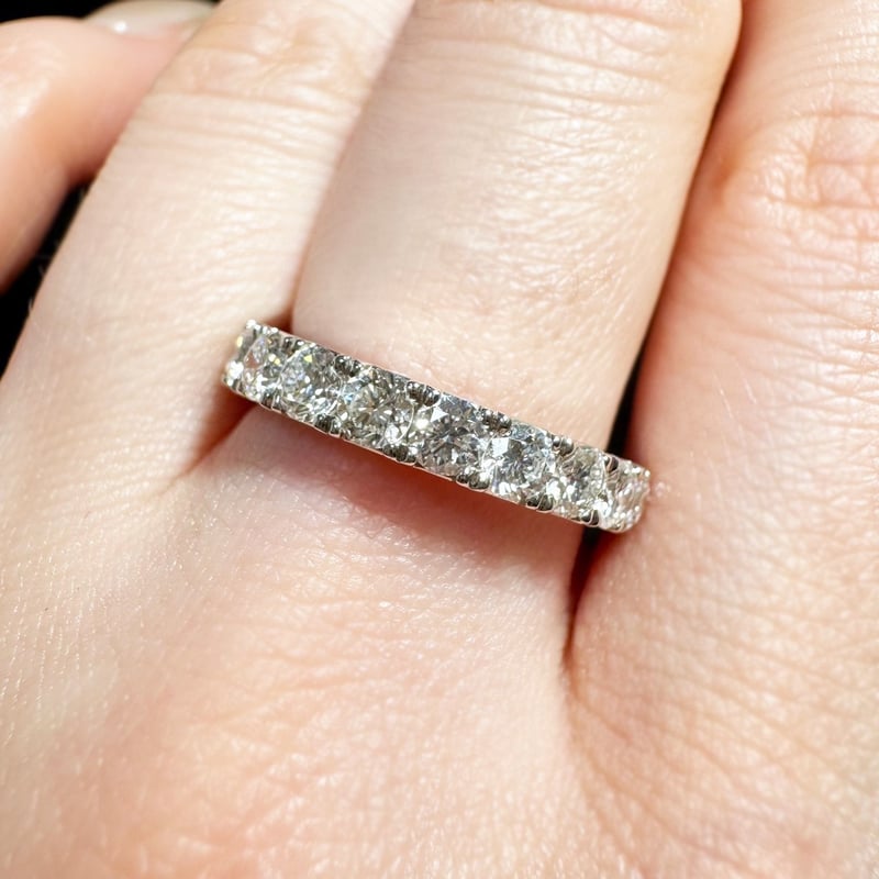 Pt900 1.50ct ダイヤモンド エタニティリング | 日本最大級の品揃えを 
