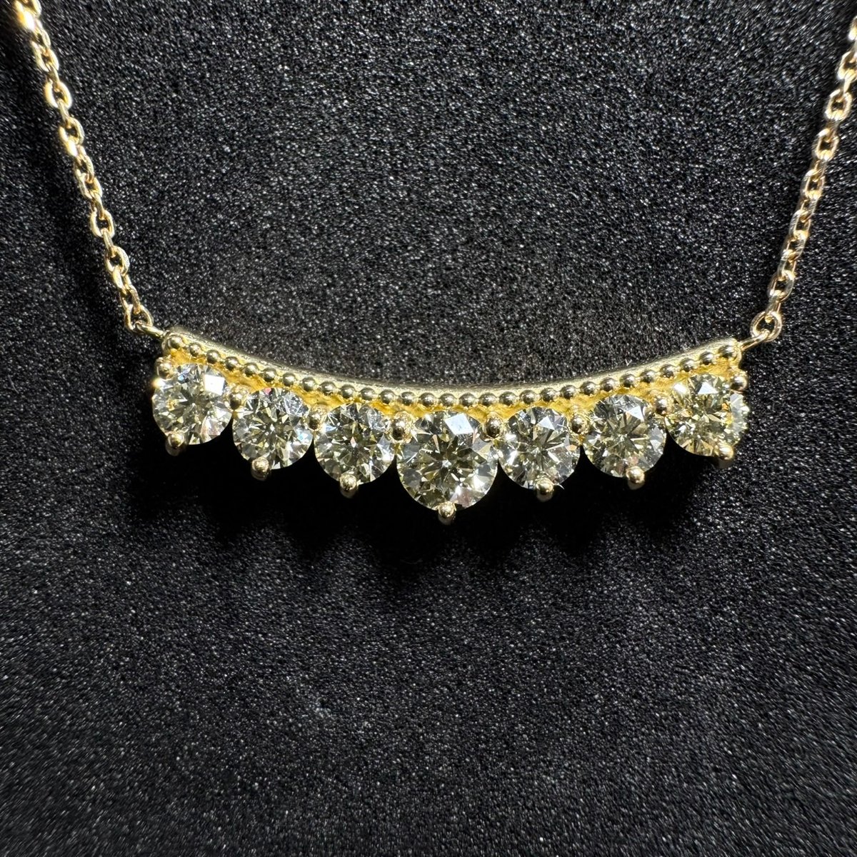 k18YG ダイヤモンドラインネックレス K18YG 0.5ct ダイヤモンド ライン ネックレス 送料無料 0.5