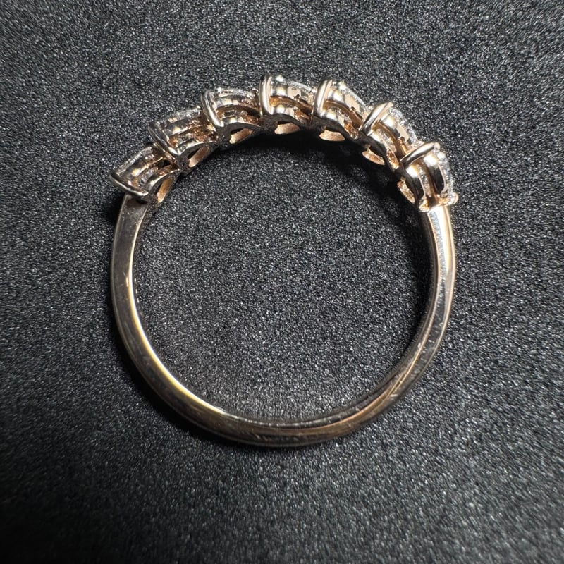 WISP K18PG ダイヤモンドリング ハーフエタニティ0.16ct 7号 WISP K18PG ダイヤモンドリング ハーフエタニティ0.16ct 7号