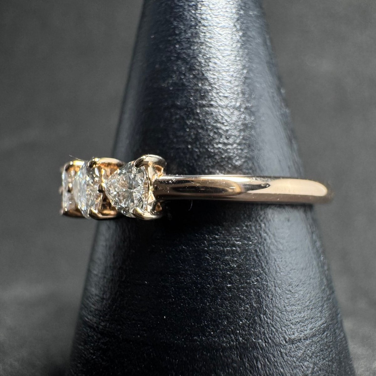 K18PGハートダイヤモンドリング K18PG ハート ダイヤモンド リング 0.12CT