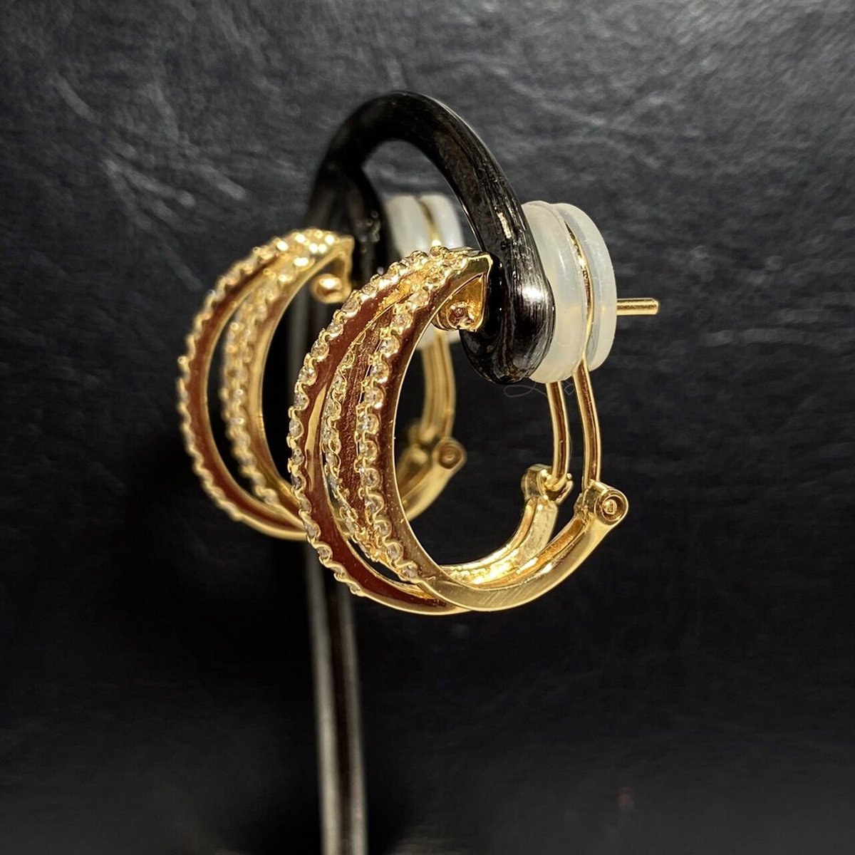 K18YG0.58ctダイヤモンドフープピアス | 日本最大級の品揃えを誇る大阪