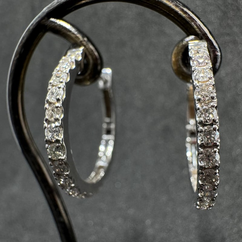 K18YG ダイヤモンド ピアス 1.00CT （ARC-EN-CIEL K18YGダイヤ1.00ct 