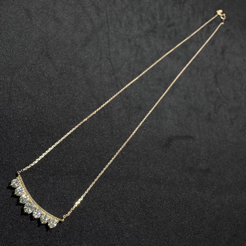 K18YG 0.910ct ダイヤモンド ライン ネックレス | 日本最大級の