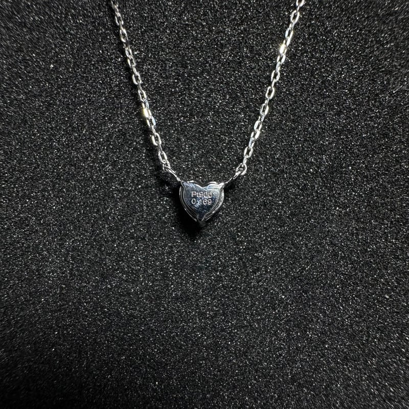 ハートシェイプ　ダイヤモンドネックレス　18KWG 楽天市場】ハートシェイプ ダイヤモンド ネックレス 0.188t F