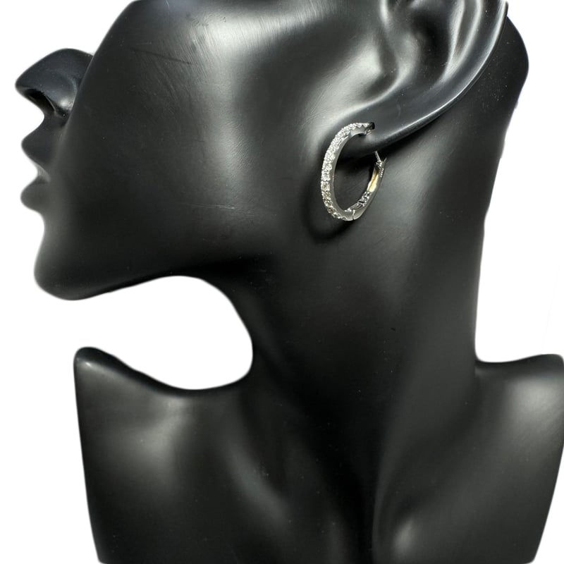 Pt1.00ctダイヤモンドフープピアス | 日本最大級の品揃えを誇る