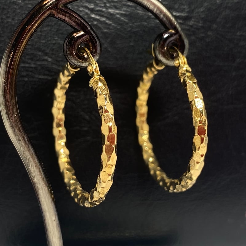 K18YGデザインフープピアス | 日本最大級の品揃えを誇る大阪 心斎橋  