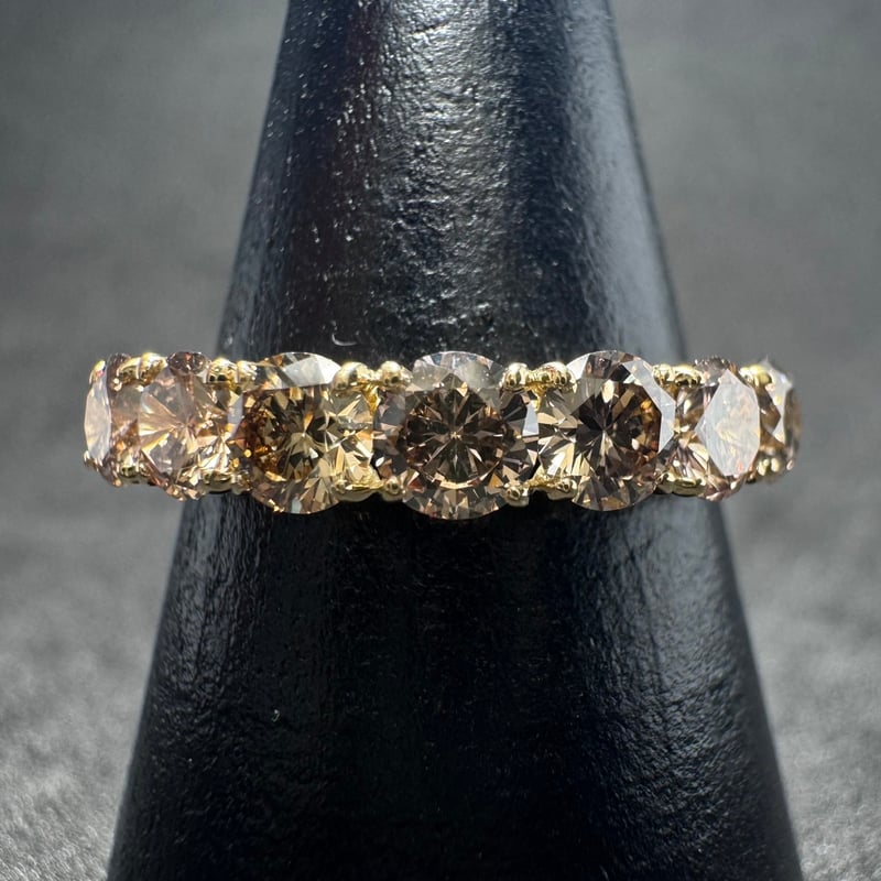 K18YG 1.54ct ブラウンダイヤモンド エタニティリング | 日本最大級の 