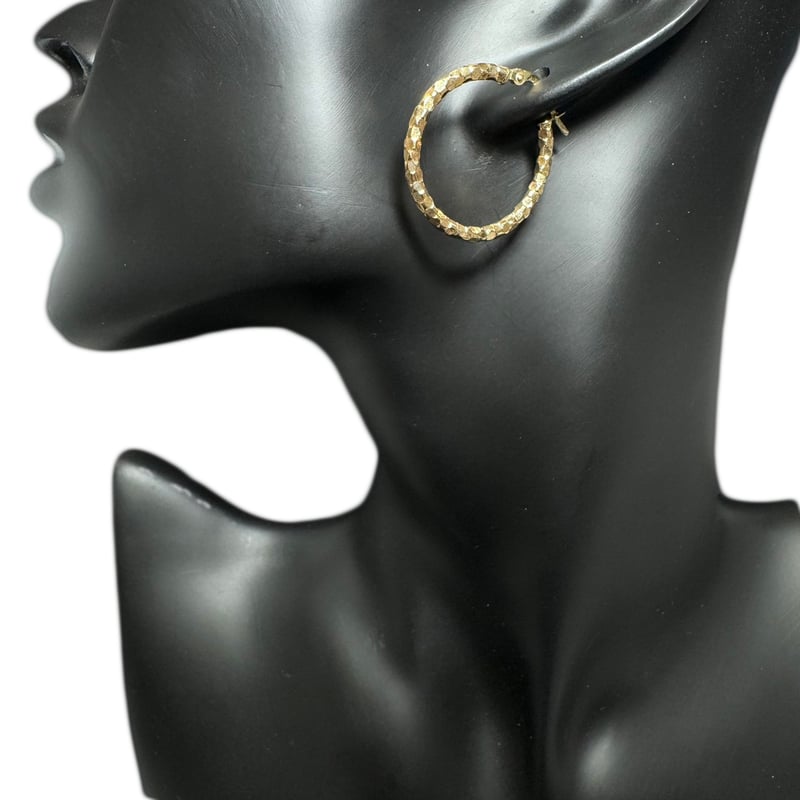 K18YGデザインフープピアス | 日本最大級の品揃えを誇る大阪 心斎橋  