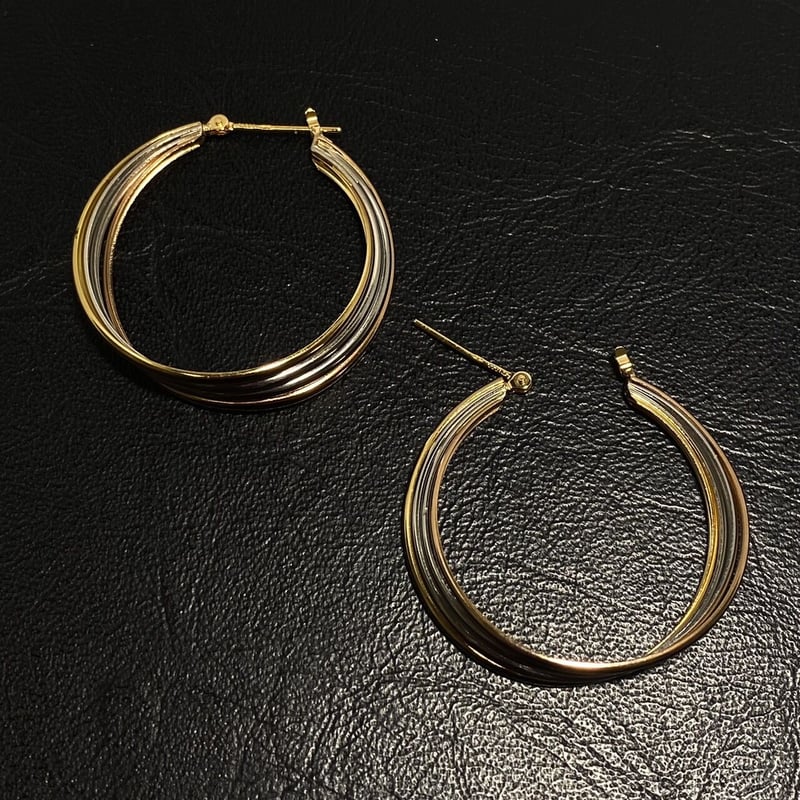 K18YG/PT900/K18PG ピアス K18 Pt900 ピアス ピアス レディース 大ぶり  