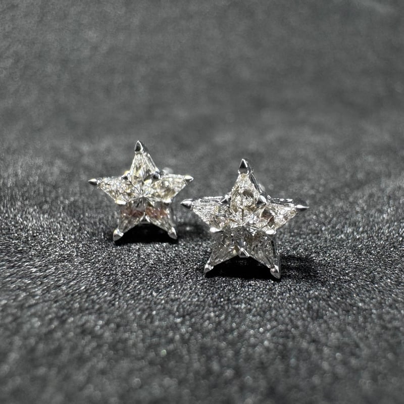 K18WG 0.52ct スター ダイヤモンド ピアス | 日本最大級の品揃えを誇る