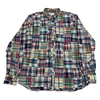 J.CREW パッチワーク L/S シャツ