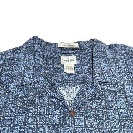 L.L.Bean 総柄 S/S 開襟シャツ 2