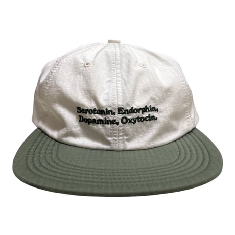 GARBAGE Soft Brim 6Panel Cap (HAPPY CHEMICALS) Off White/Army Green