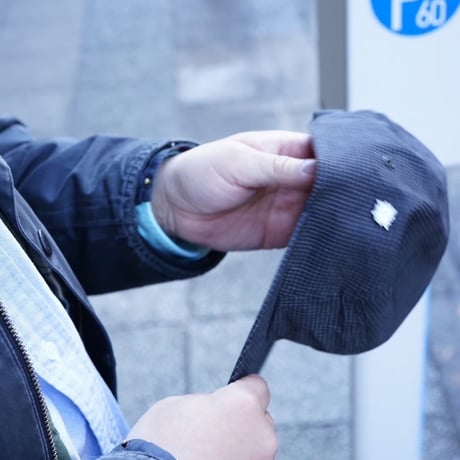 geek Recycled Plaid Long Bill Cap x IN_PUT_OUT Pins Set
