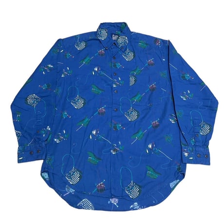 GAP 総柄 L/Sシャツ