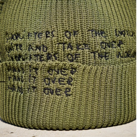 SALE GARBAGE Inside Out Cuff Beanie (Olive)