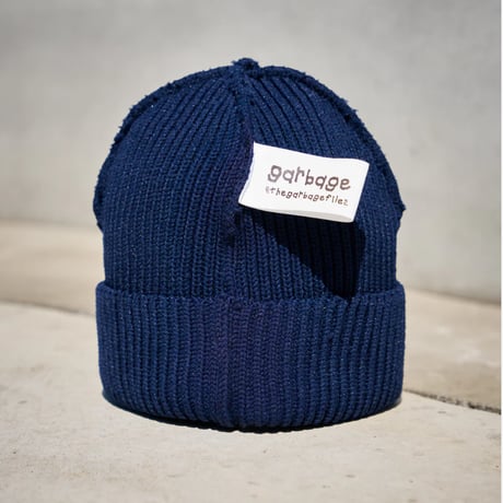 SALE GARBAGE Inside Out Cuff Beanie (Navy)